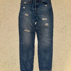 Levi's Blue Distressed Women Jeans size 27